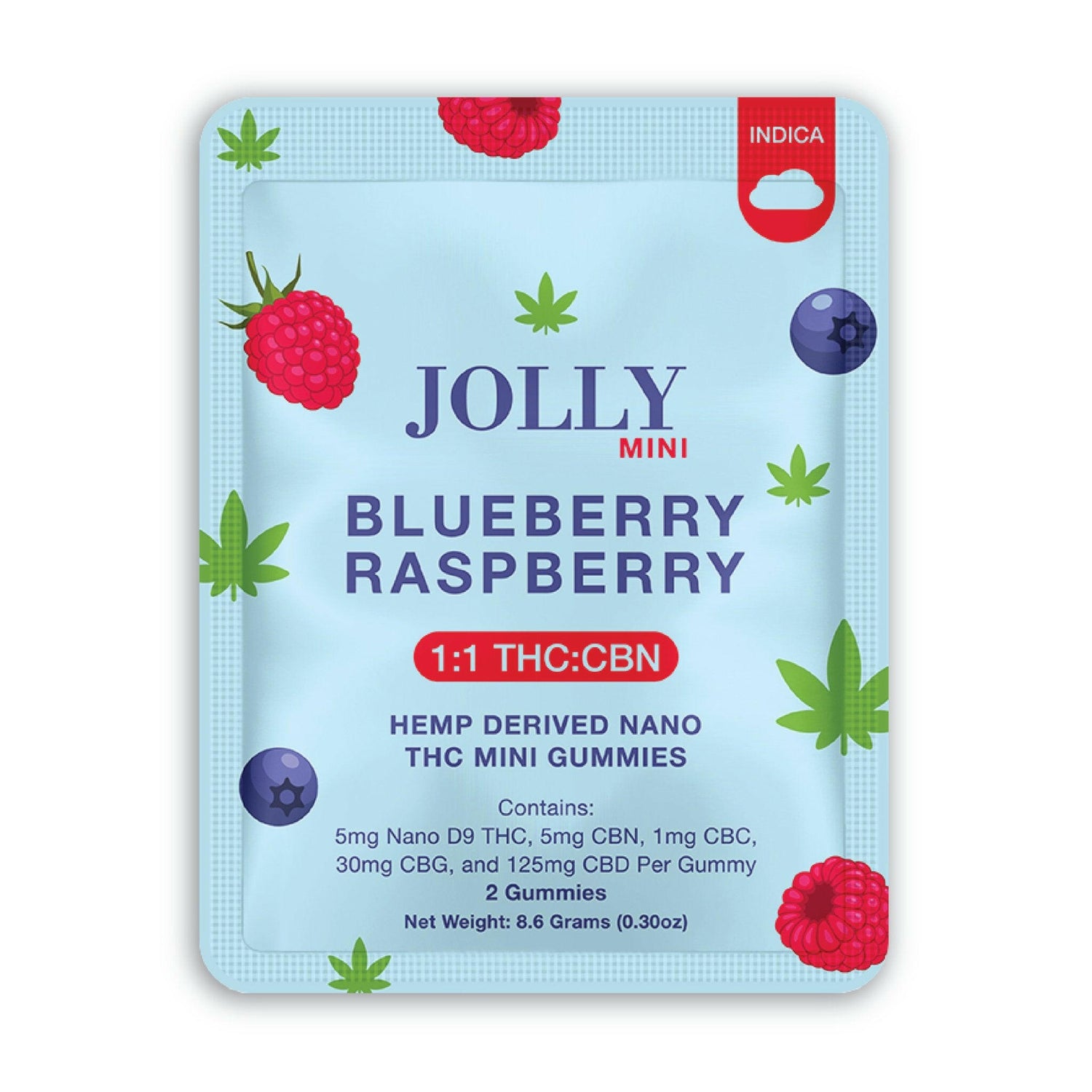 JOLLY - BLUEBERRY RASPBERRY (INDICA) - Mini Gummies