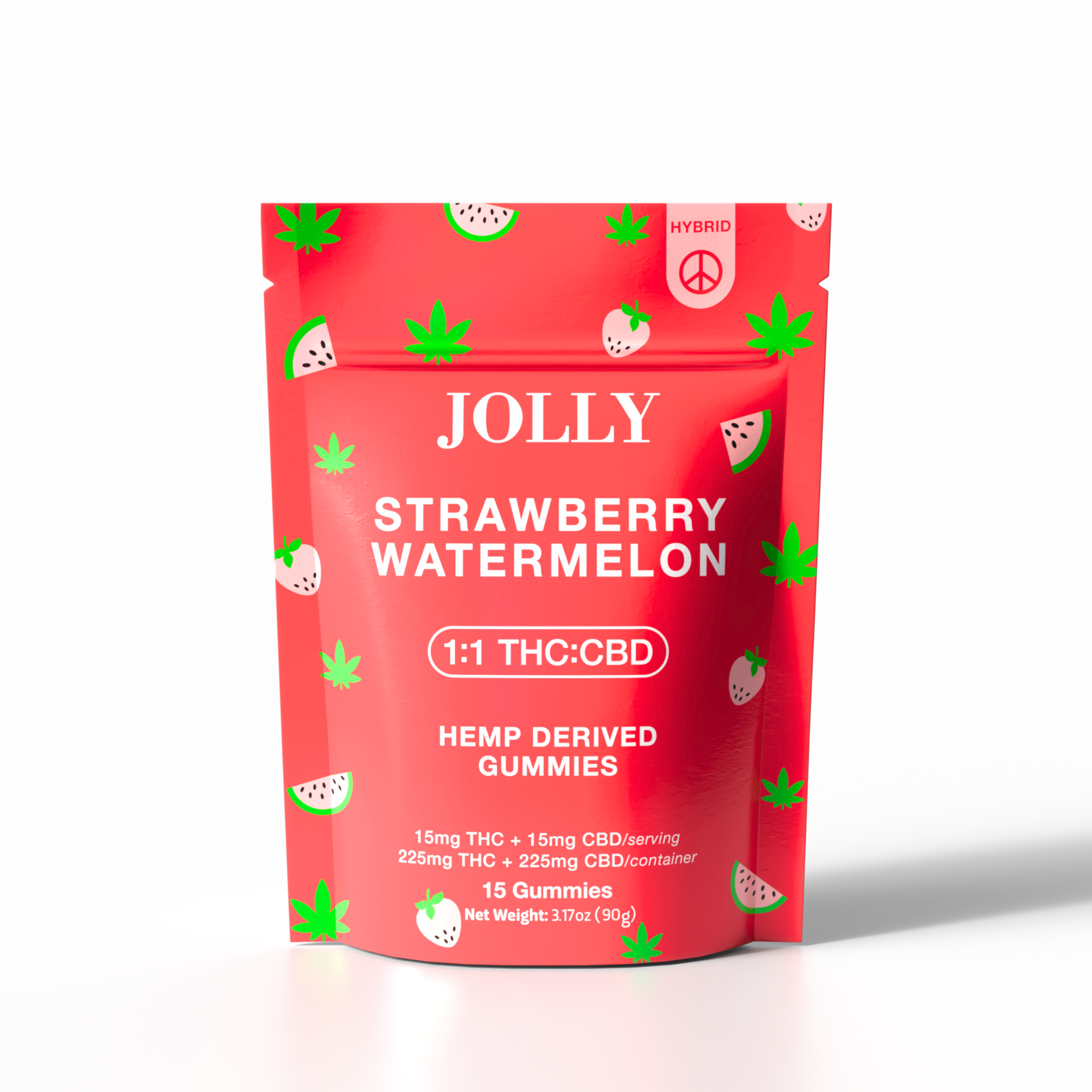 15MG STRAWBERRY WATERMELON GUMMIES - JOLLY