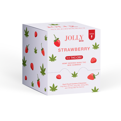 JOLLY Strawberry 1:25 THC:CBD Gummies 30 Count Box of 2-Packs