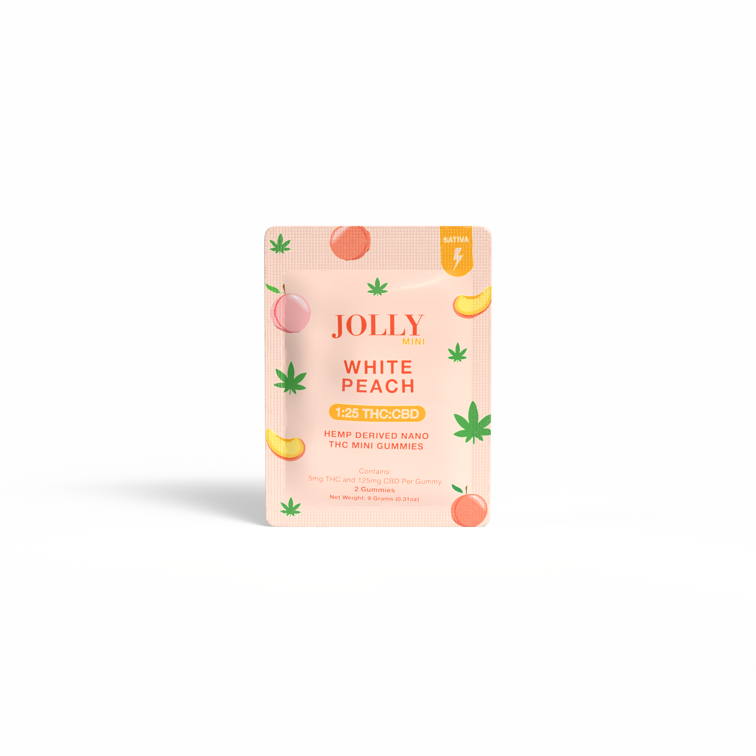 WHITE PEACH GUMMIES (SATIVA).