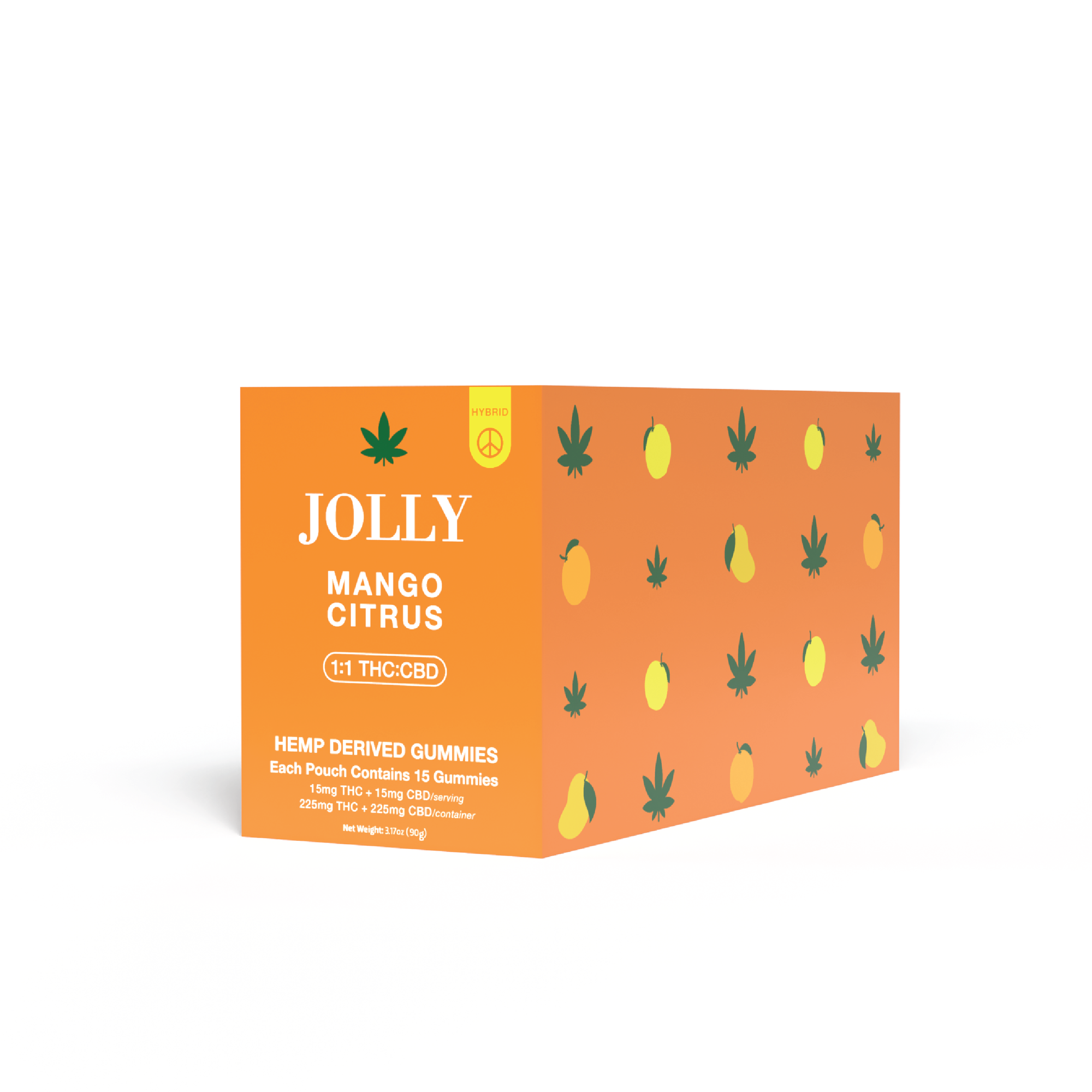 MANGO CITRUS DISPLAY OF 15 COUNT POUCHES - 150 GUMMIES