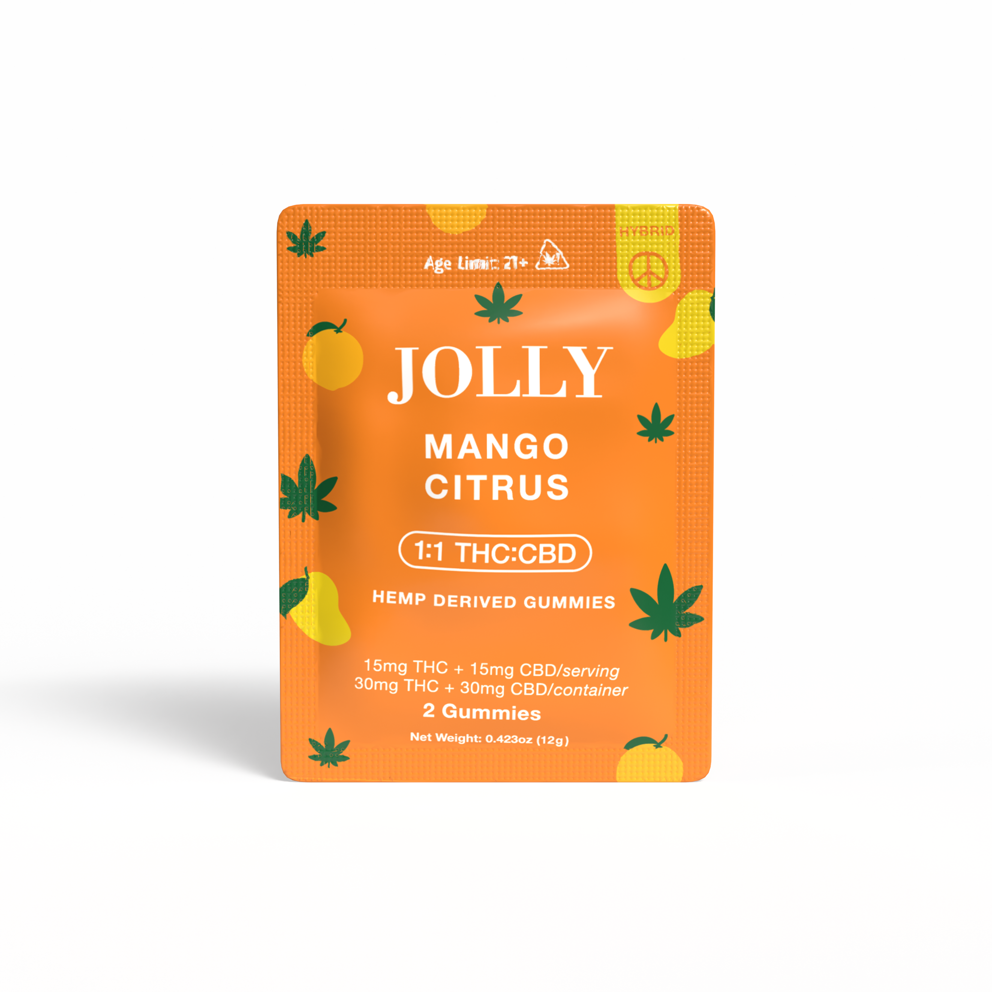MANGO CITRUS 2 COUNT GUMMIES 1:1 THC:CBD