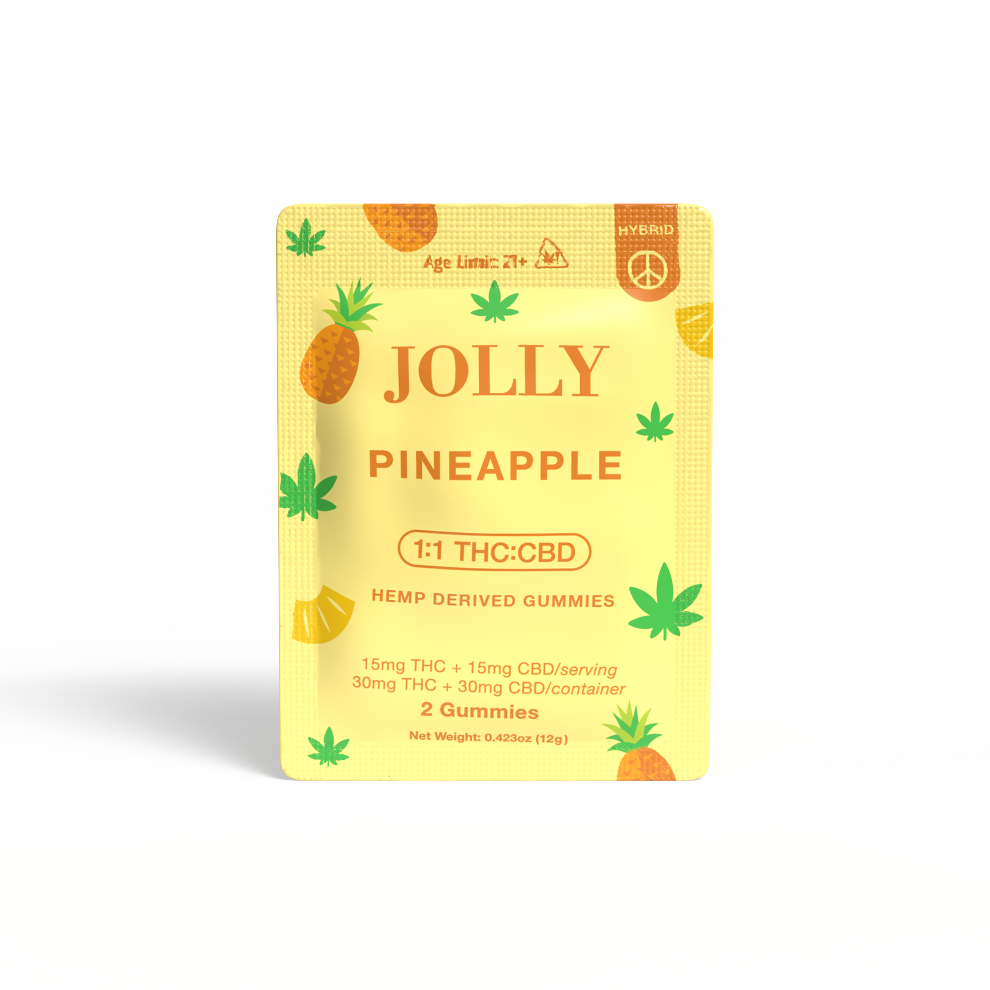 PINEAPPLE 2 COUNT GUMMIES 1:1 THC:CBD