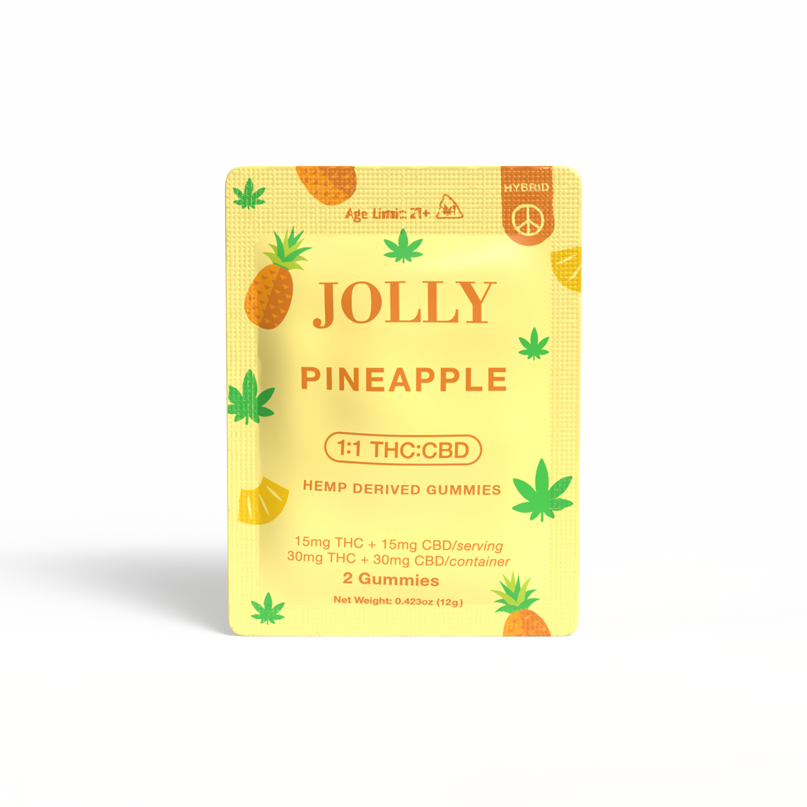 PINEAPPLE 2 COUNT GUMMIES 1:1 THC:CBD