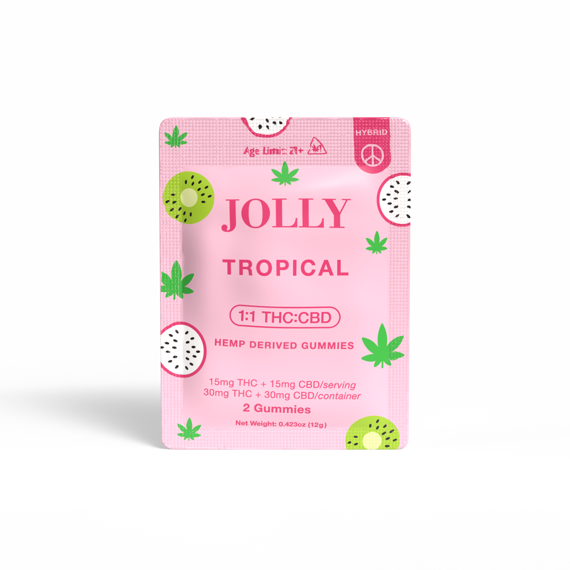 TROPICAL 2 COUNT GUMMIES 1:1 THC:CBD