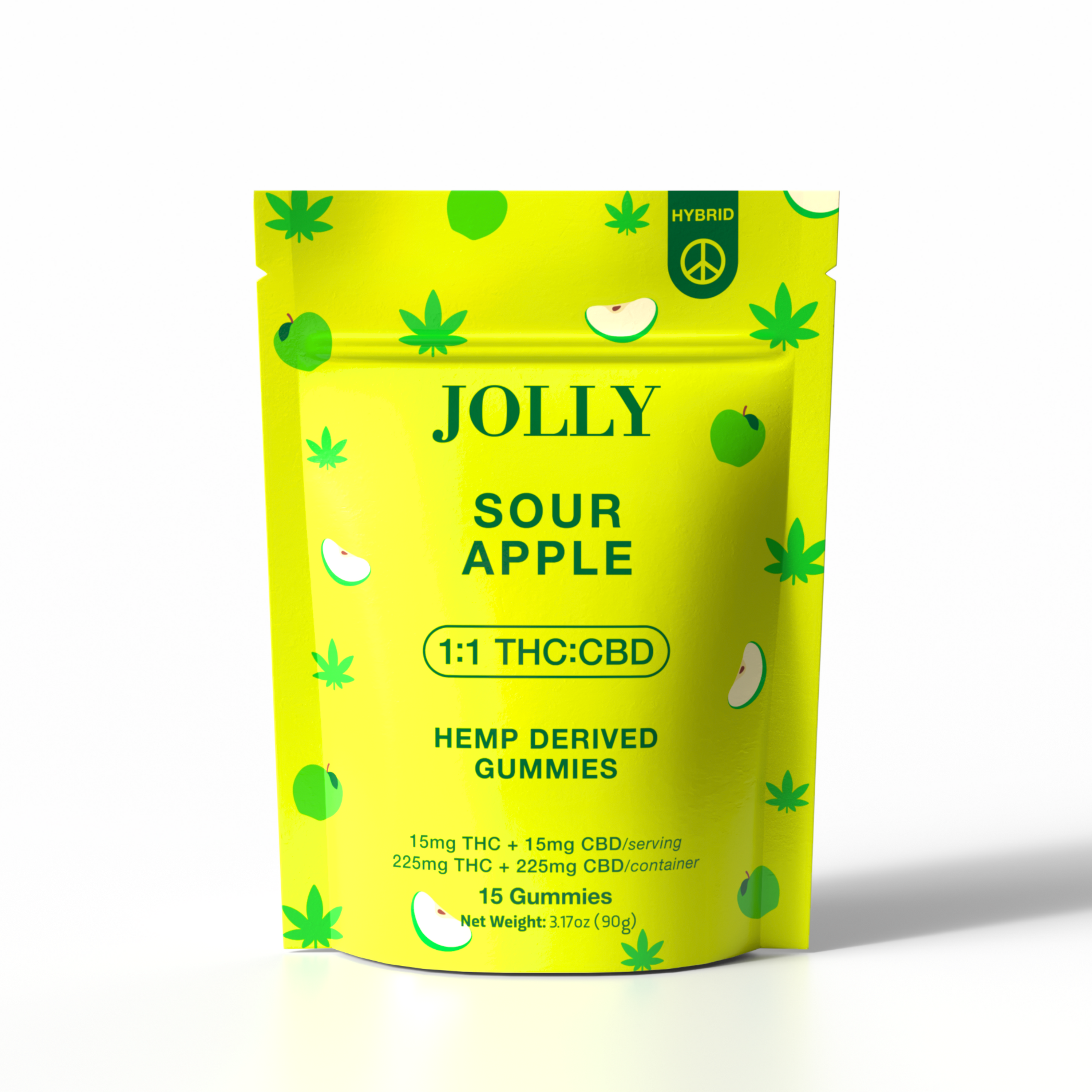 15MG SOUR APPLE GUMMIES - JOLLY