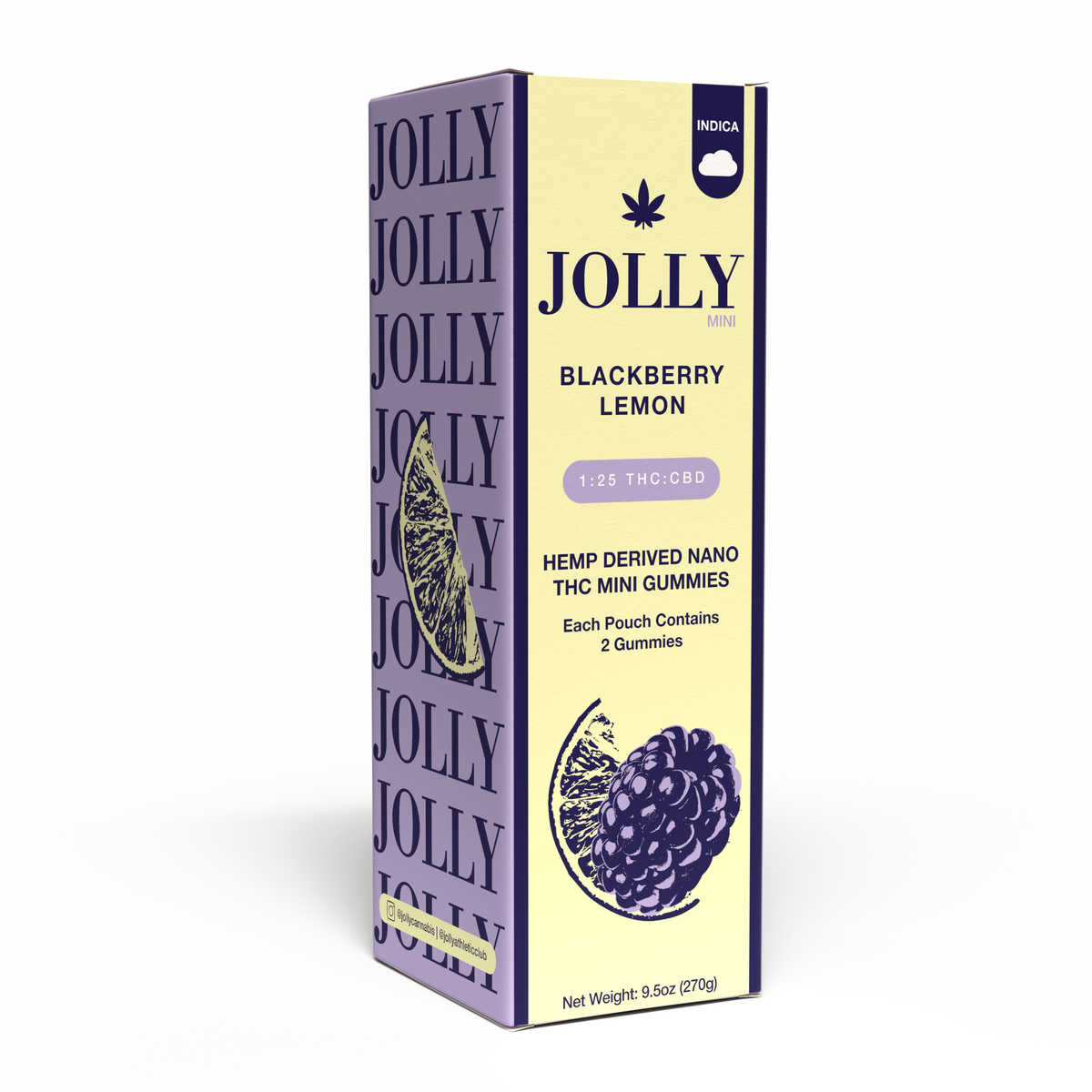 JOLLY 1:25 THC:CBD Blackberry Lemon Sleep Gummies JOLLY 1:25 THC:CBD Blackberry Lemon Sleep Gummies