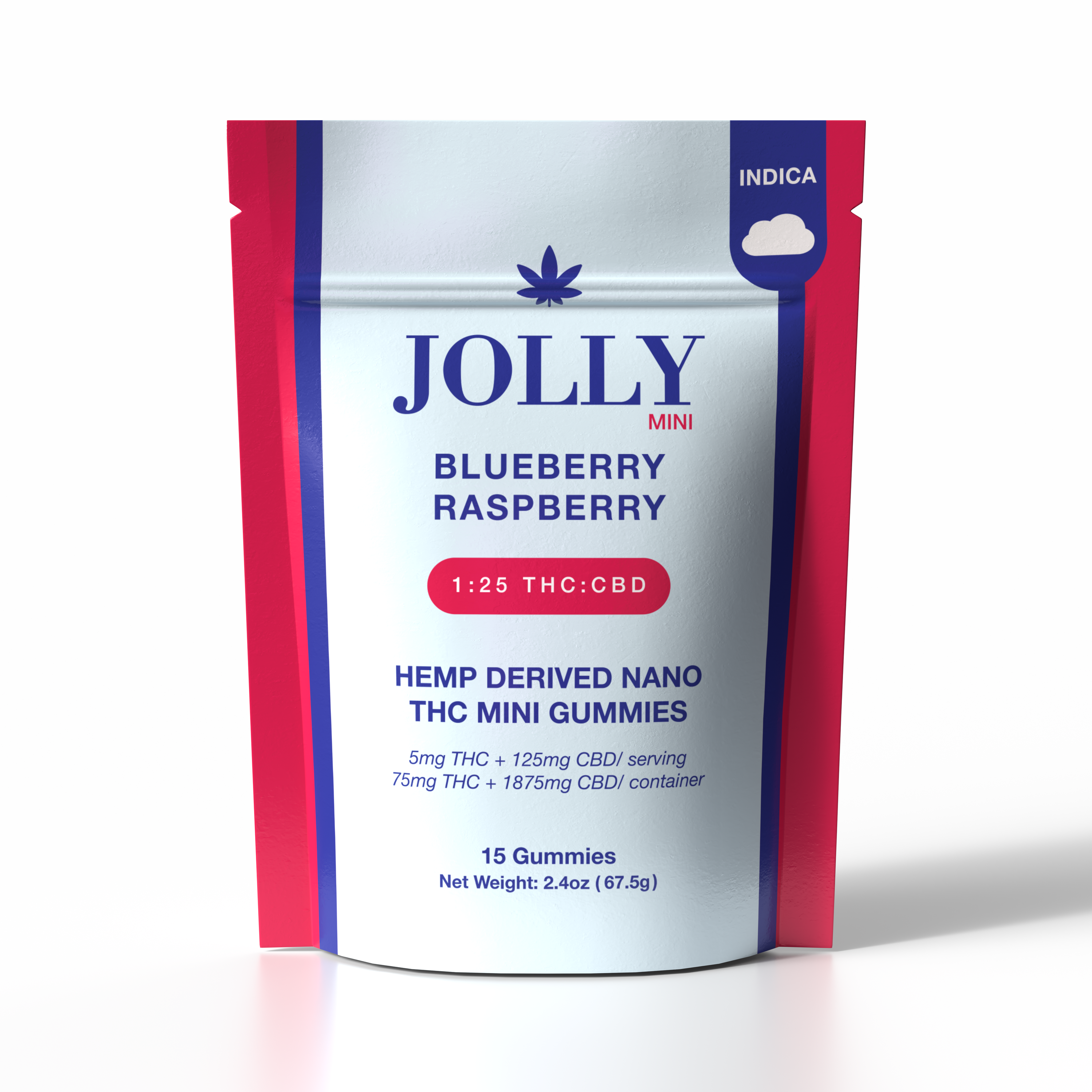 5 MG BLUEBERRY RASPBERRY GUMMIES - JOLLY