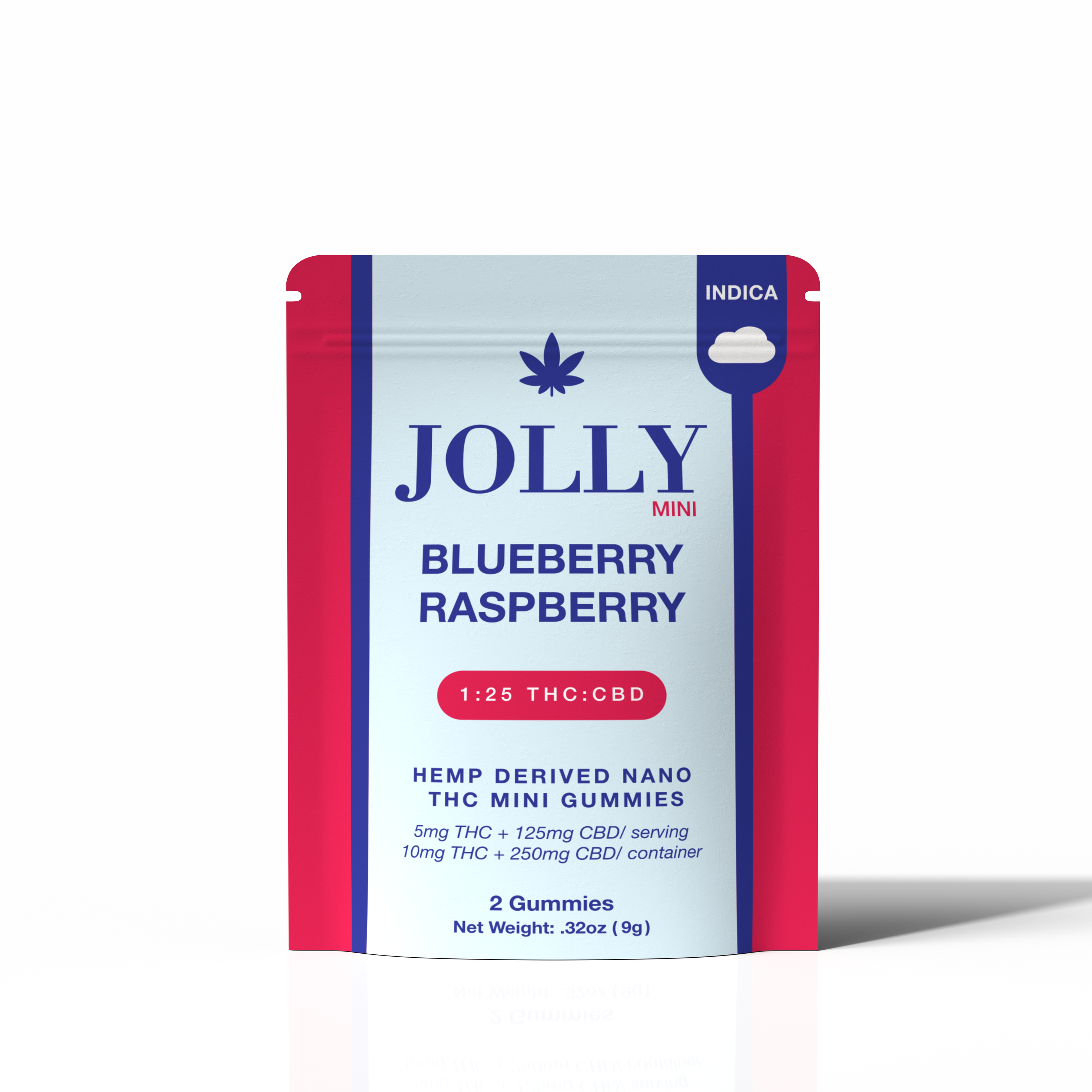5 MG BLUEBERRY RASPBERRY GUMMIES - JOLLY