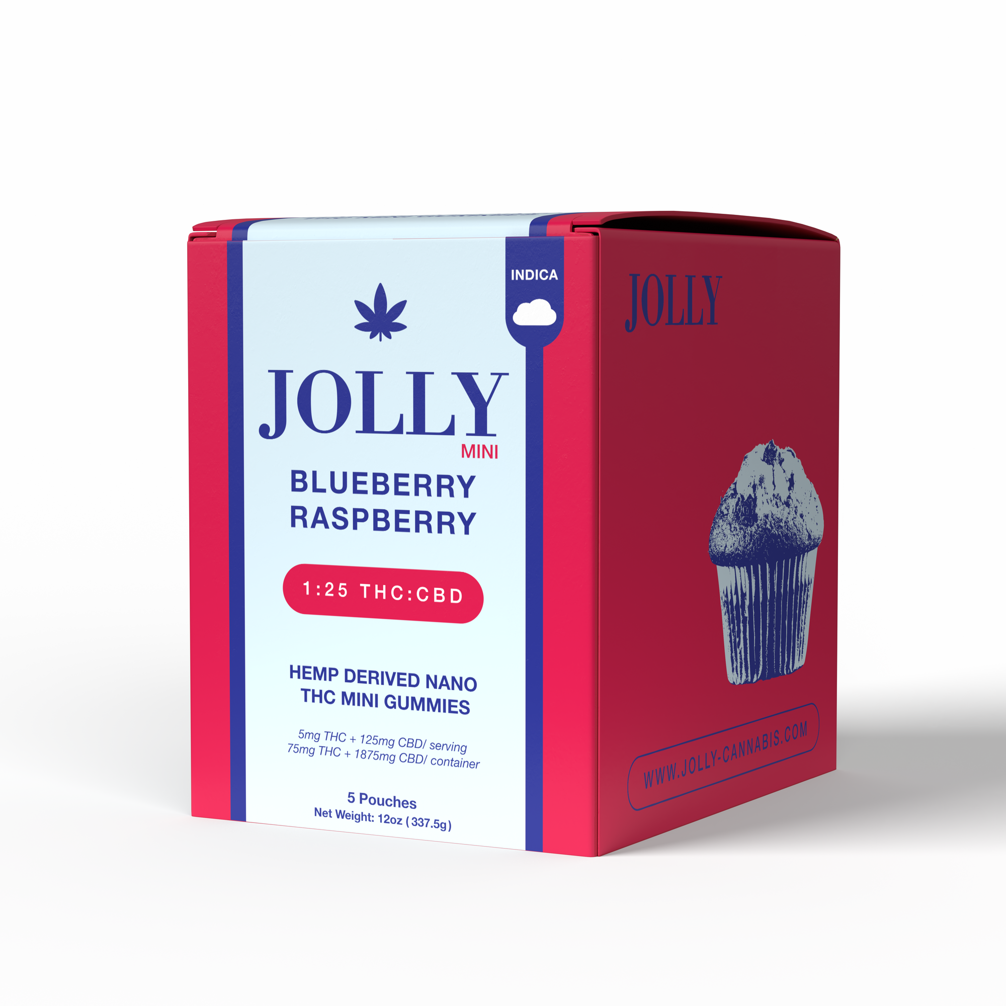 5 MG BLUEBERRY RASPBERRY GUMMIES - JOLLY