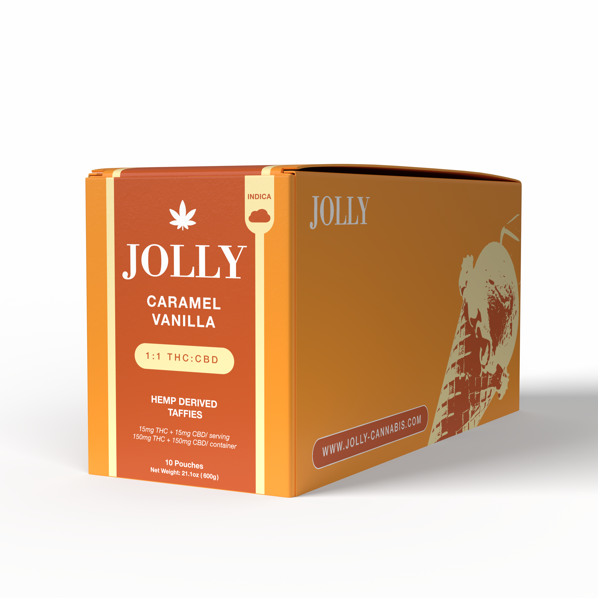 JOLLY 1:1 THC:CBD Caramel Vanilla Taffies
