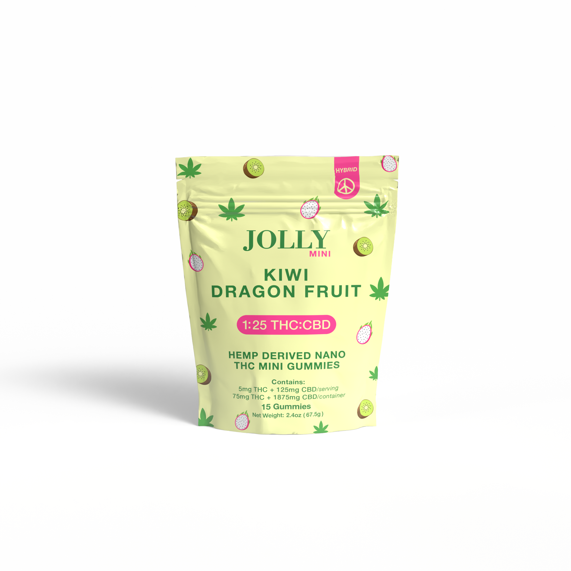 JOLLY 1:25 THC:CBD Kiwi Dragon Fruit Gummies