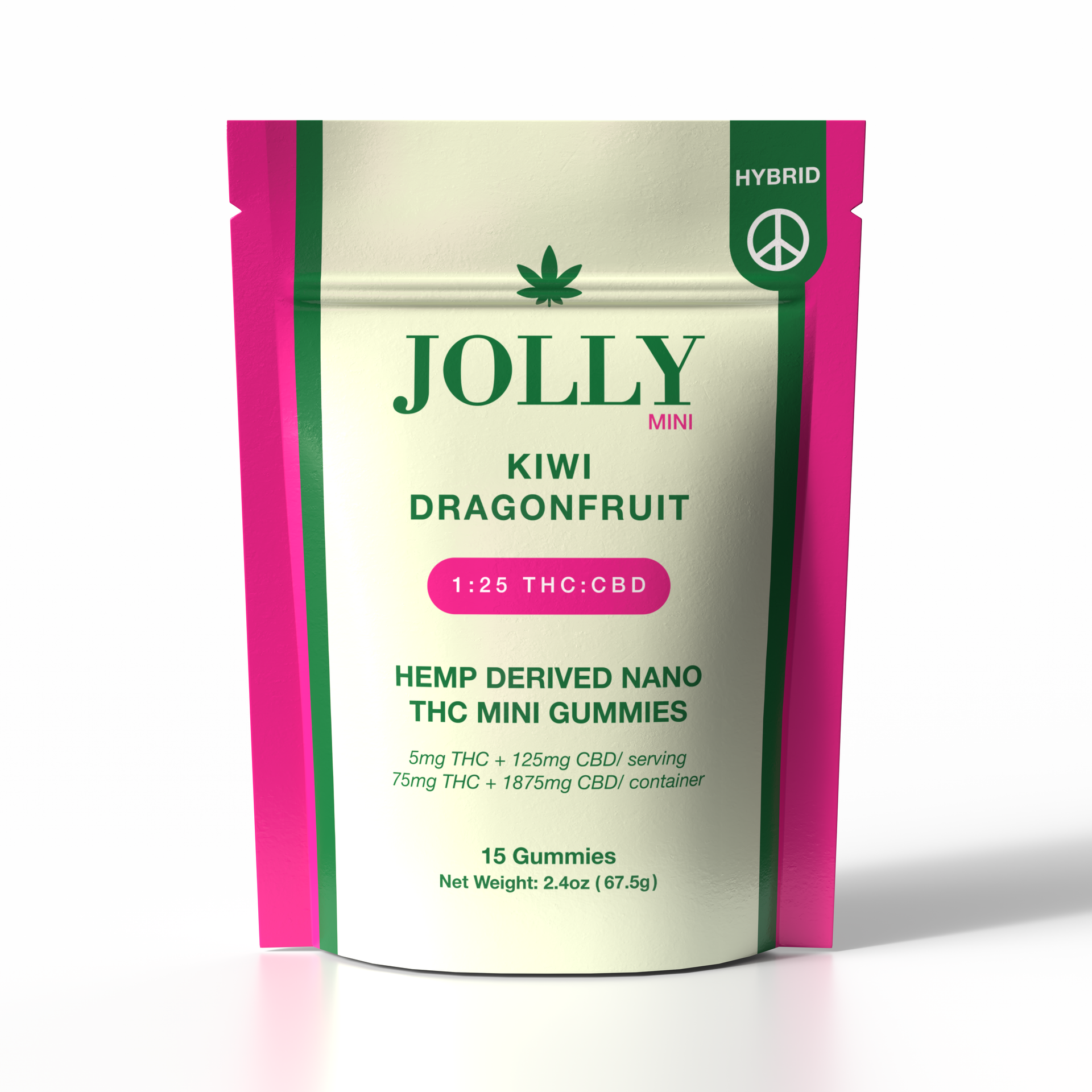 【CRDH×CNP 80%】復活のJUICY JOLLY 1ml JOLLY 1:25 THC:CBD Kiwi Dragon Fruit Gummies