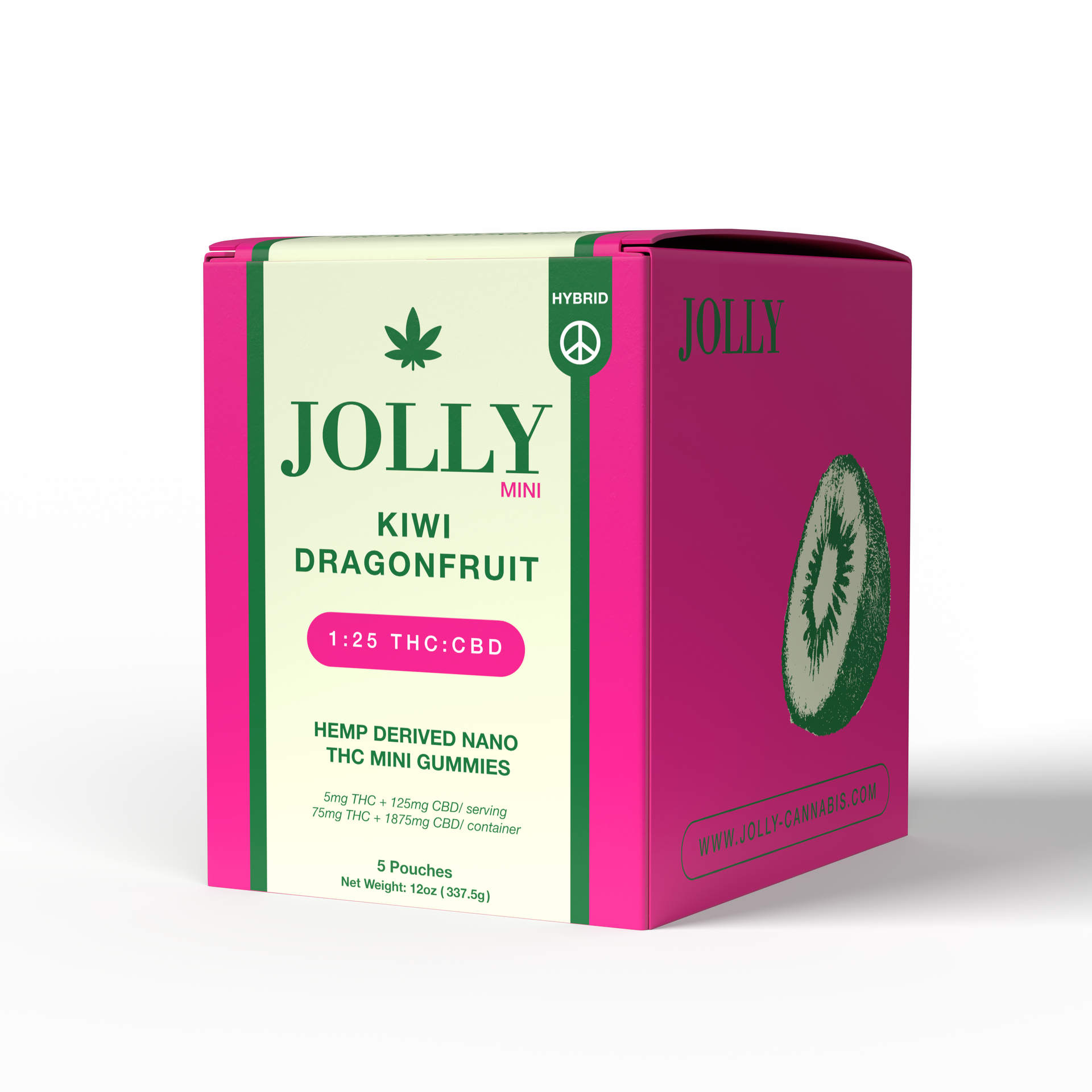 JOLLY 1:25 THC:CBD Kiwi Dragon Fruit Gummies