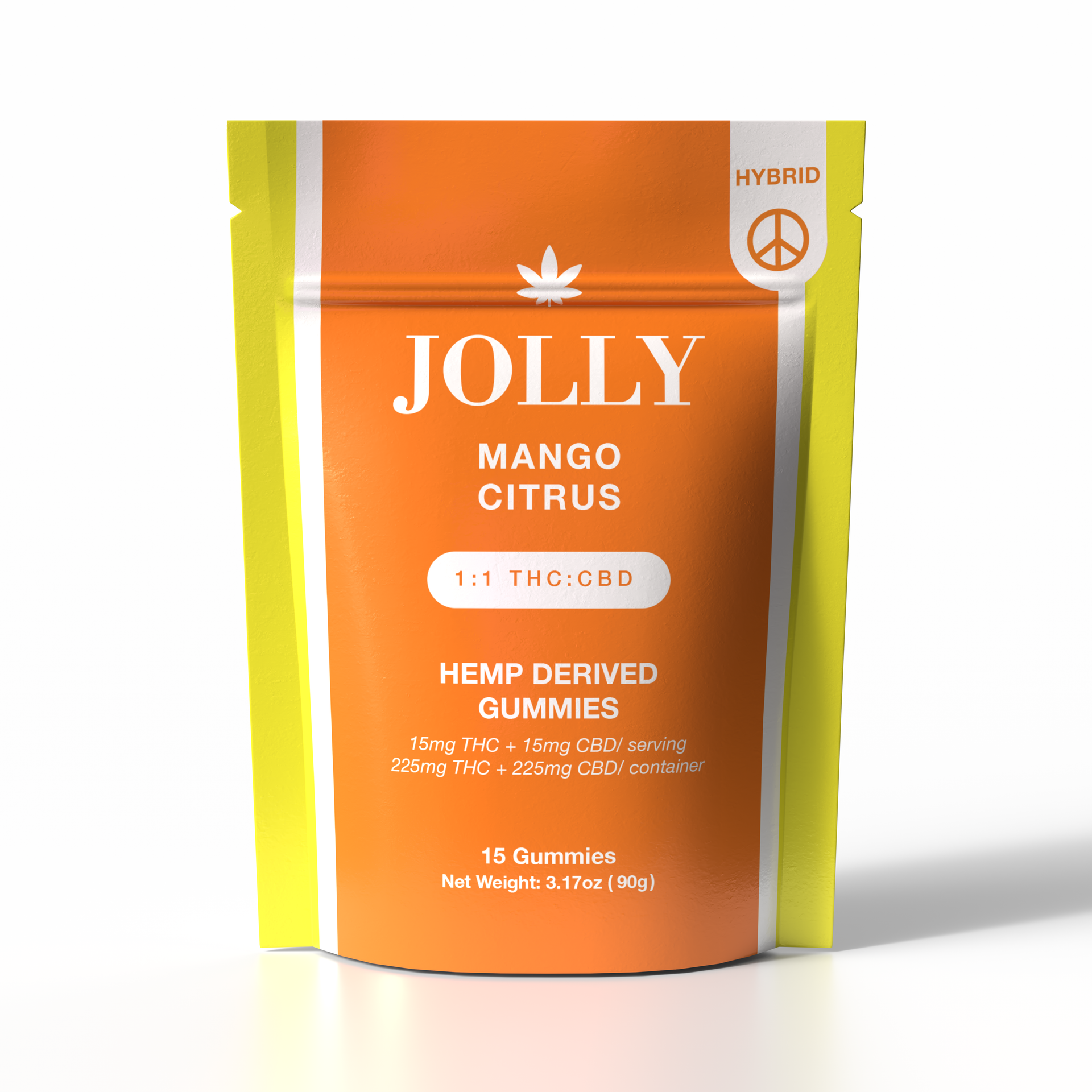 JOLLY 1:1 THC:CBD Mango Citrus Gummies