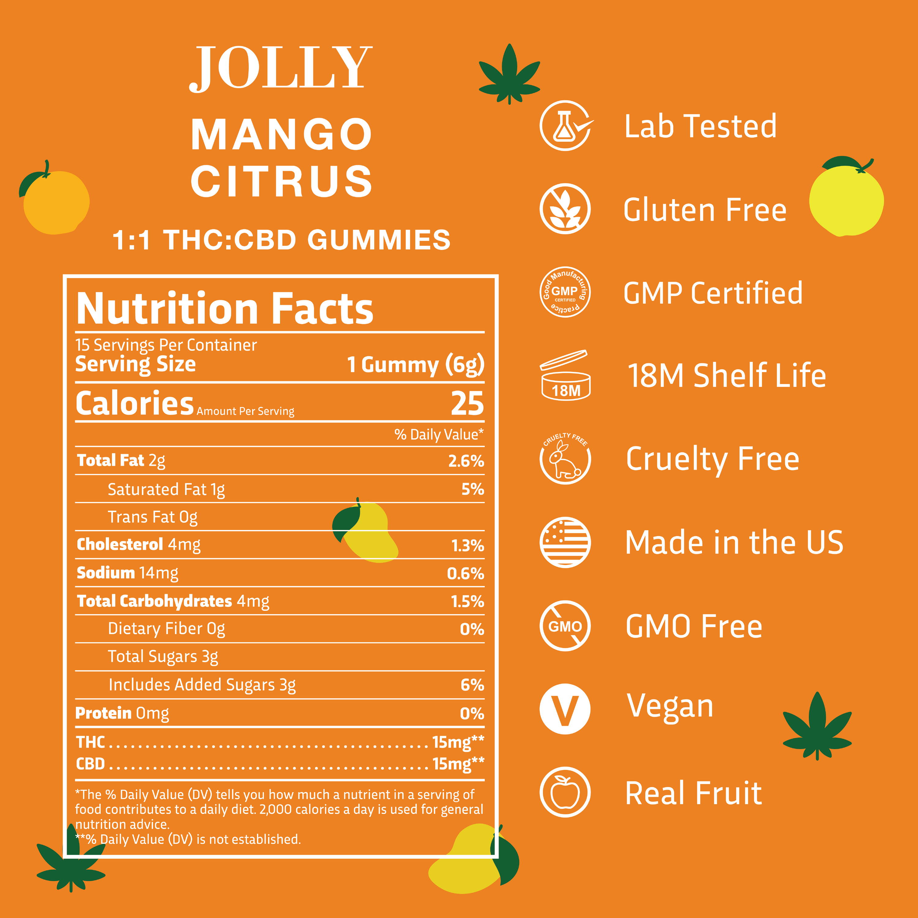 MANGO CITRUS GUMMIES INGREDIENTS