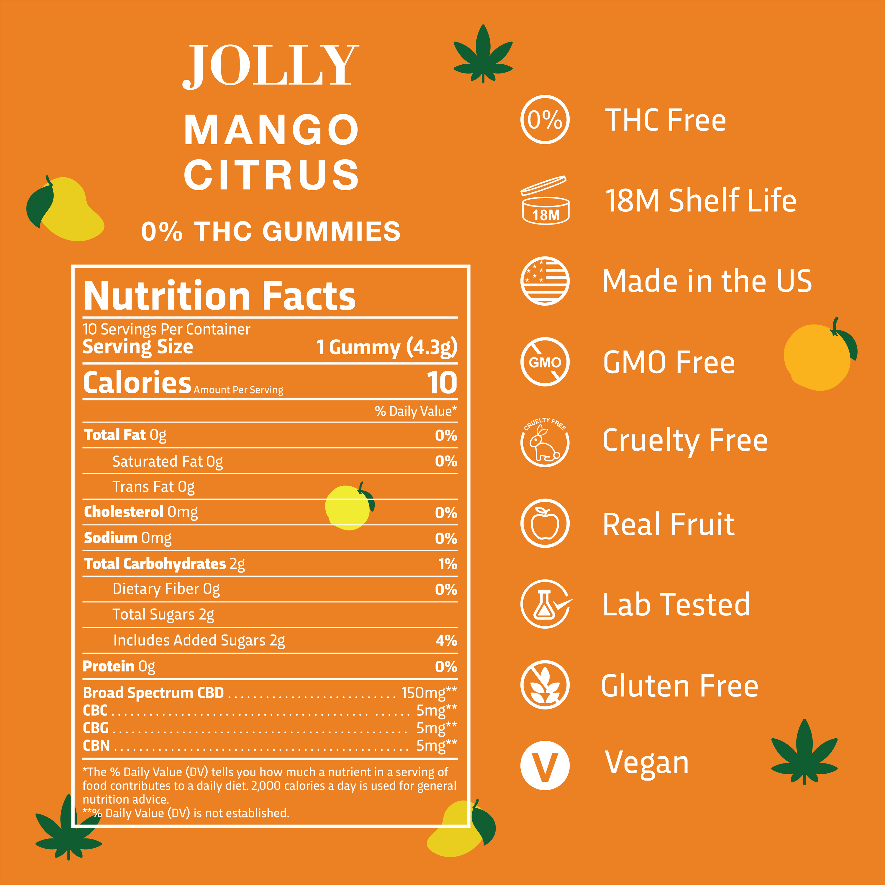 0% MANGO CITRUS GUMMIES.