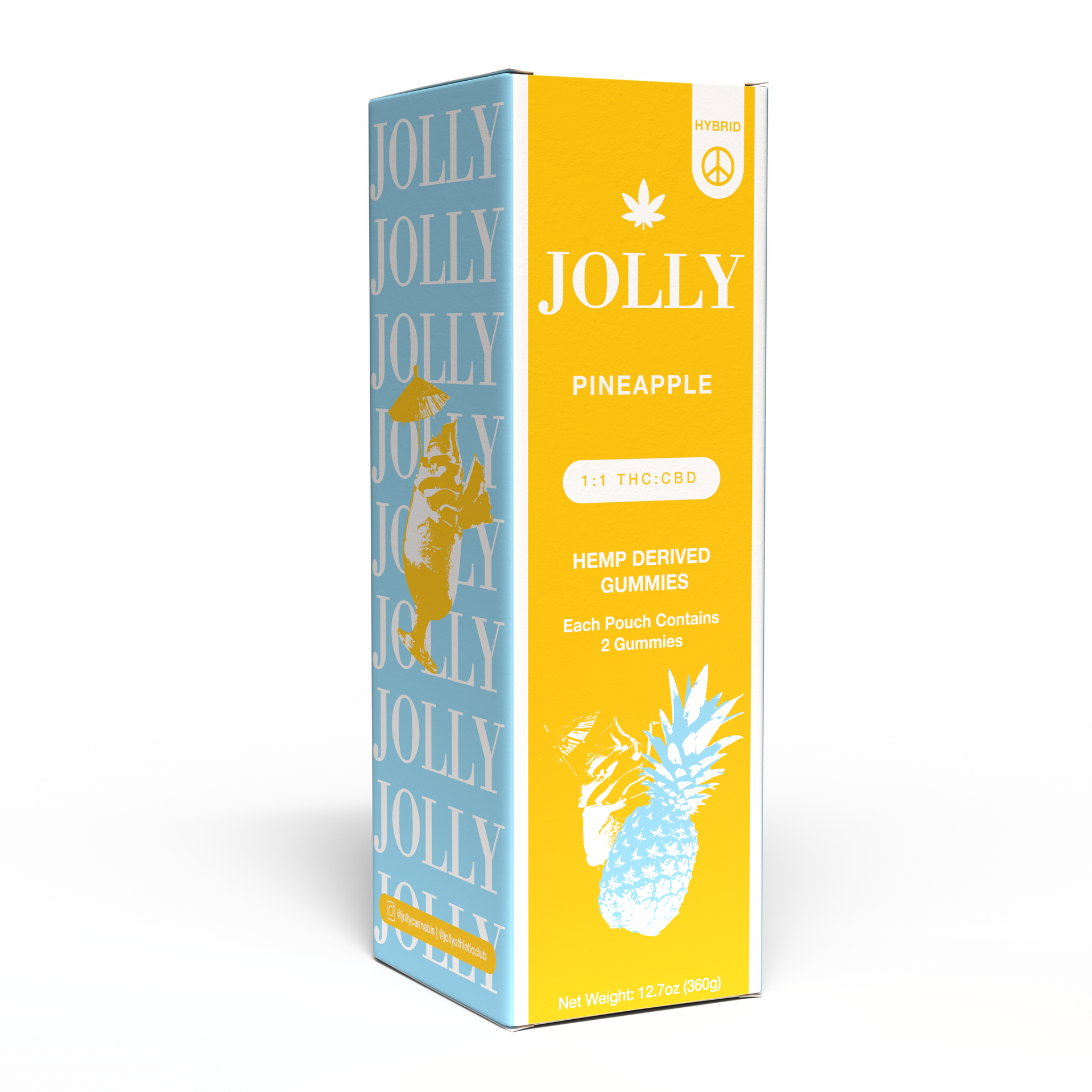 JOLLY 1:1 THC:CBD Pineapple Gummies