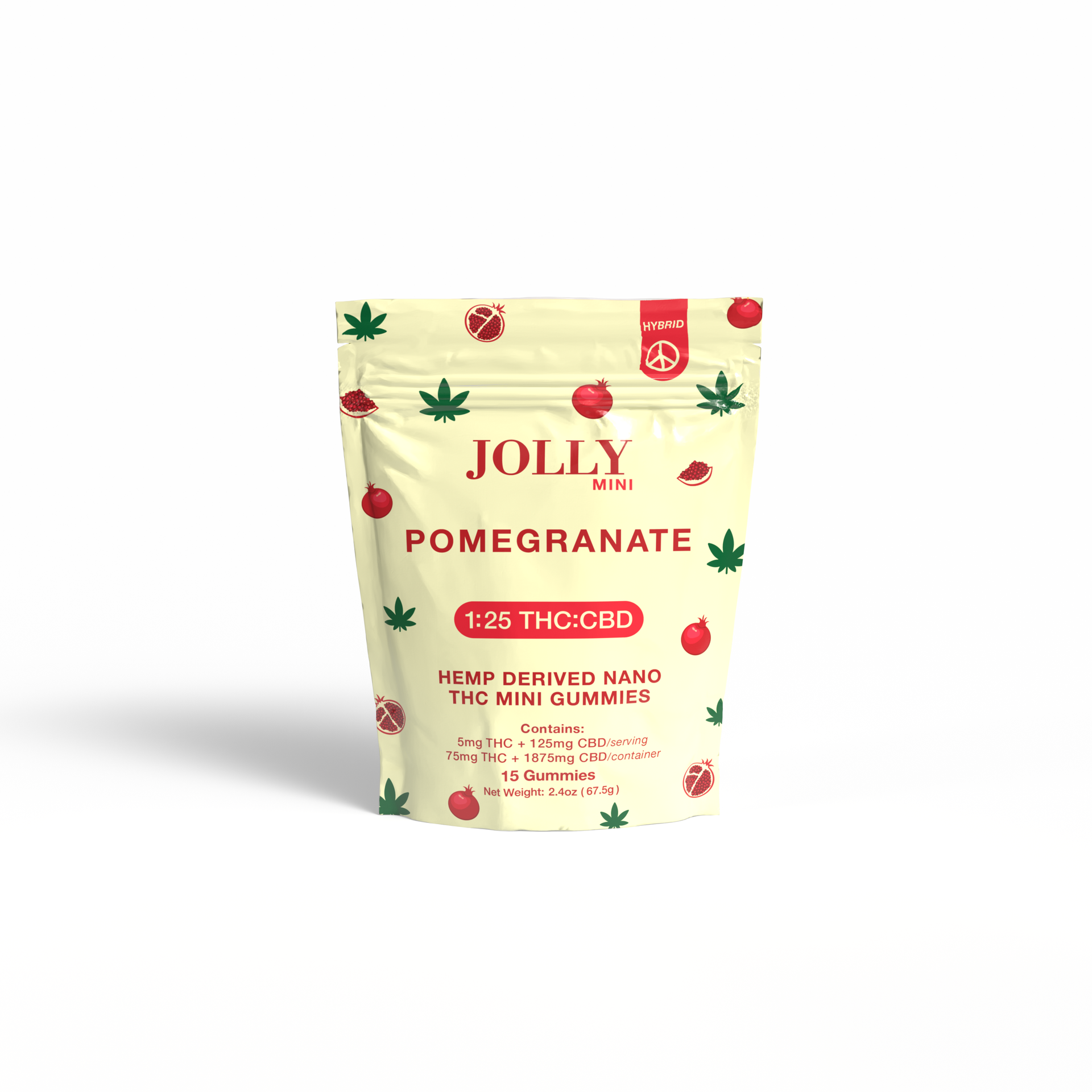 JOLLY 1:25 THC:CBD Pomegranate Hybrid Gummies