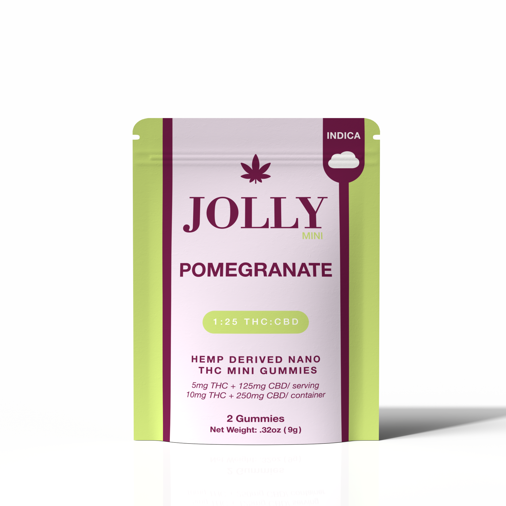 JOLLY 1:25 THC:CBD Pomegranate Hybrid Gummies