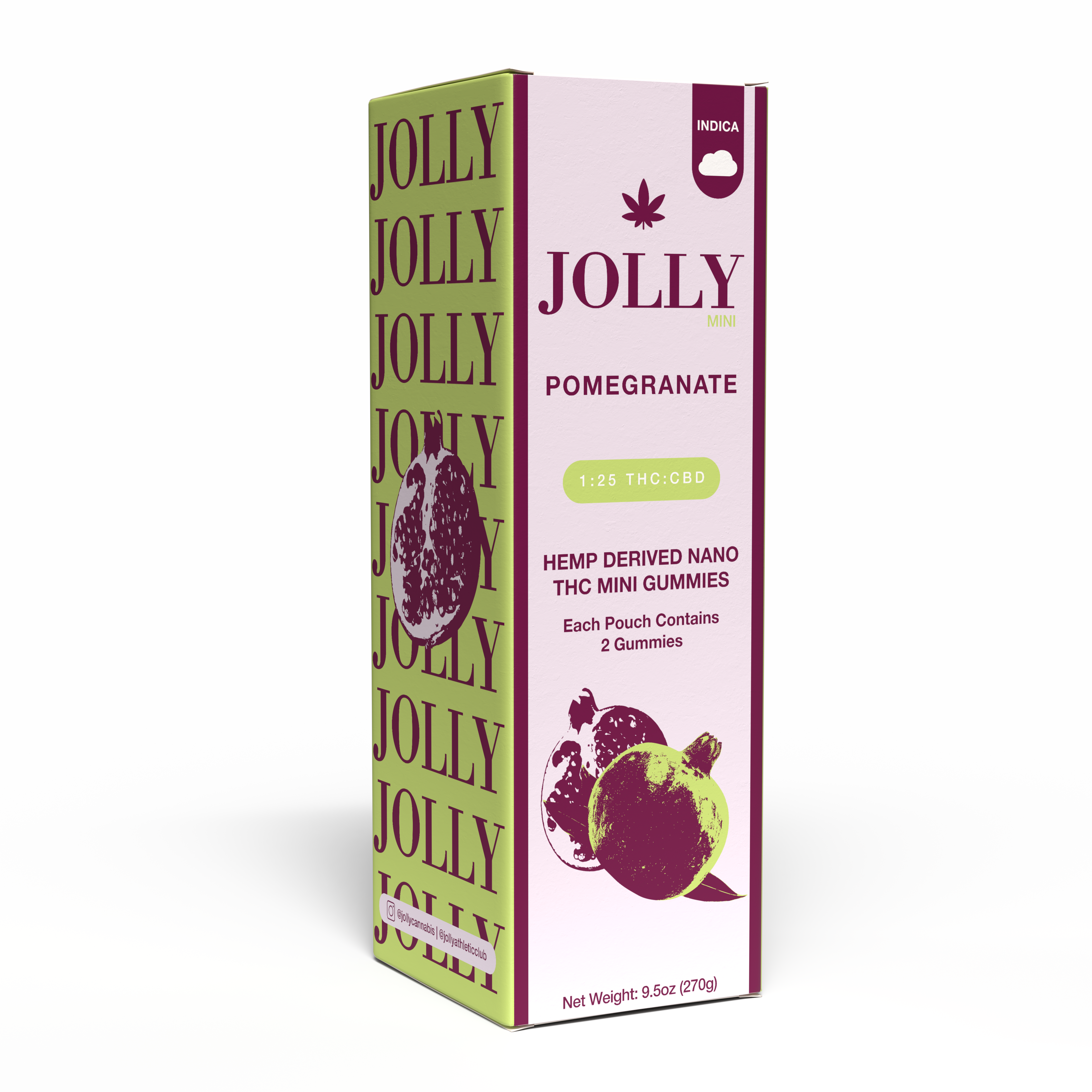 JOLLY 1:25 THC:CBD Pomegranate Hybrid Gummies