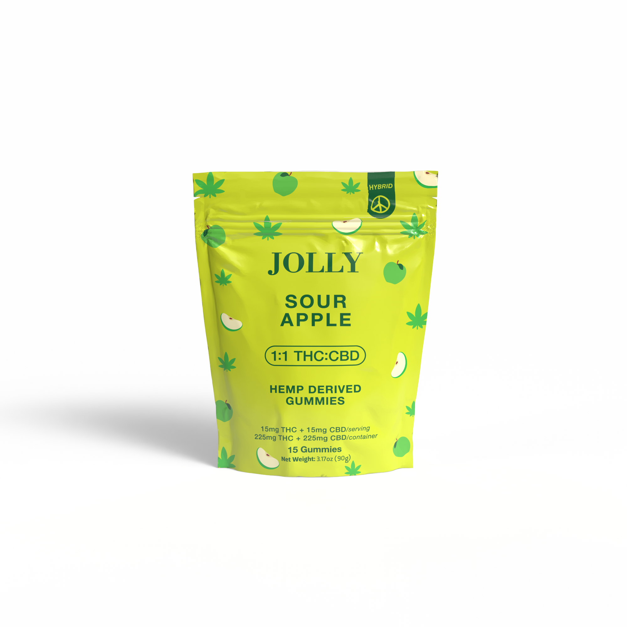 SOUR APPLE GUMMIES 15 COUNT