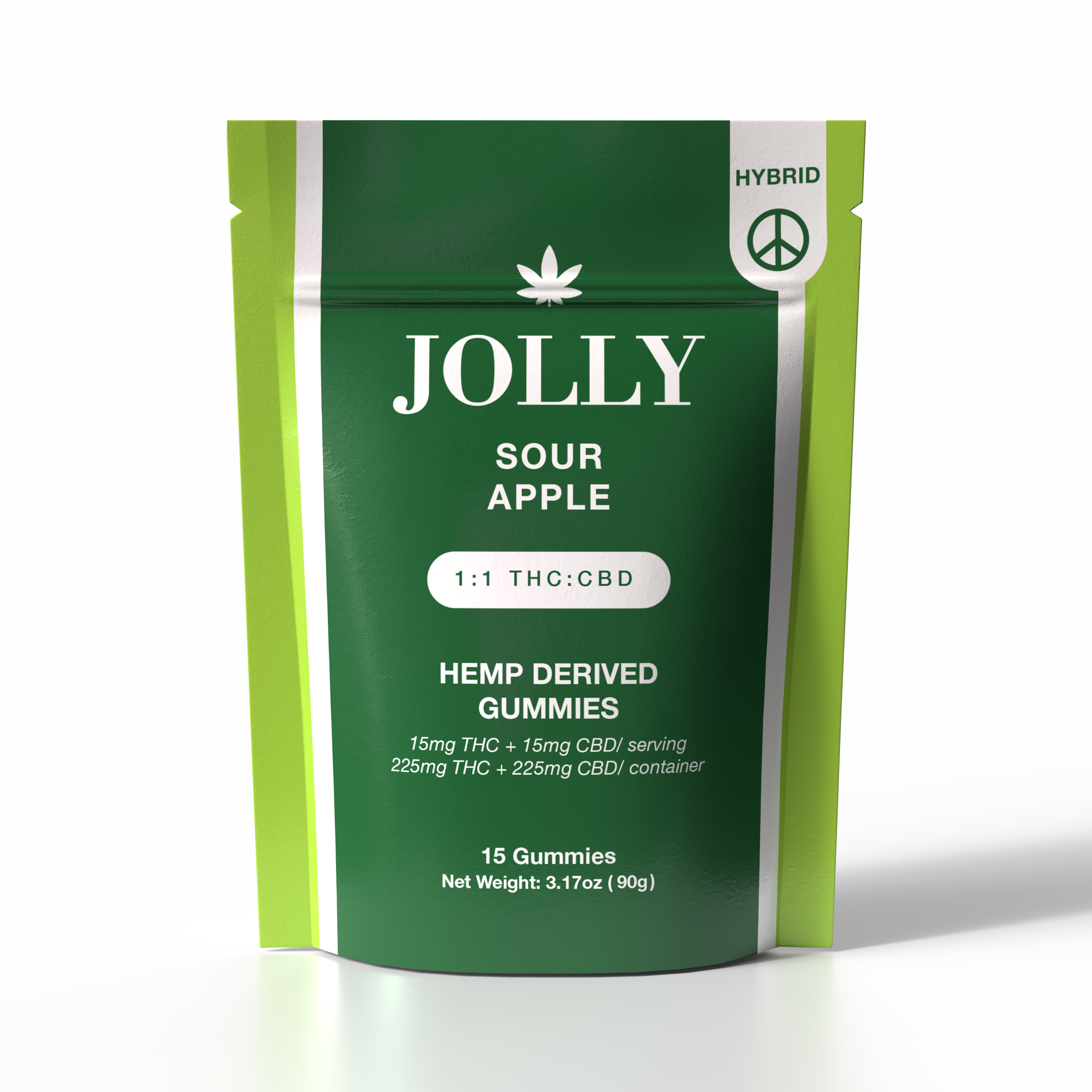 JOLLY 1:1 THC:CBD Sour Apple Gummies