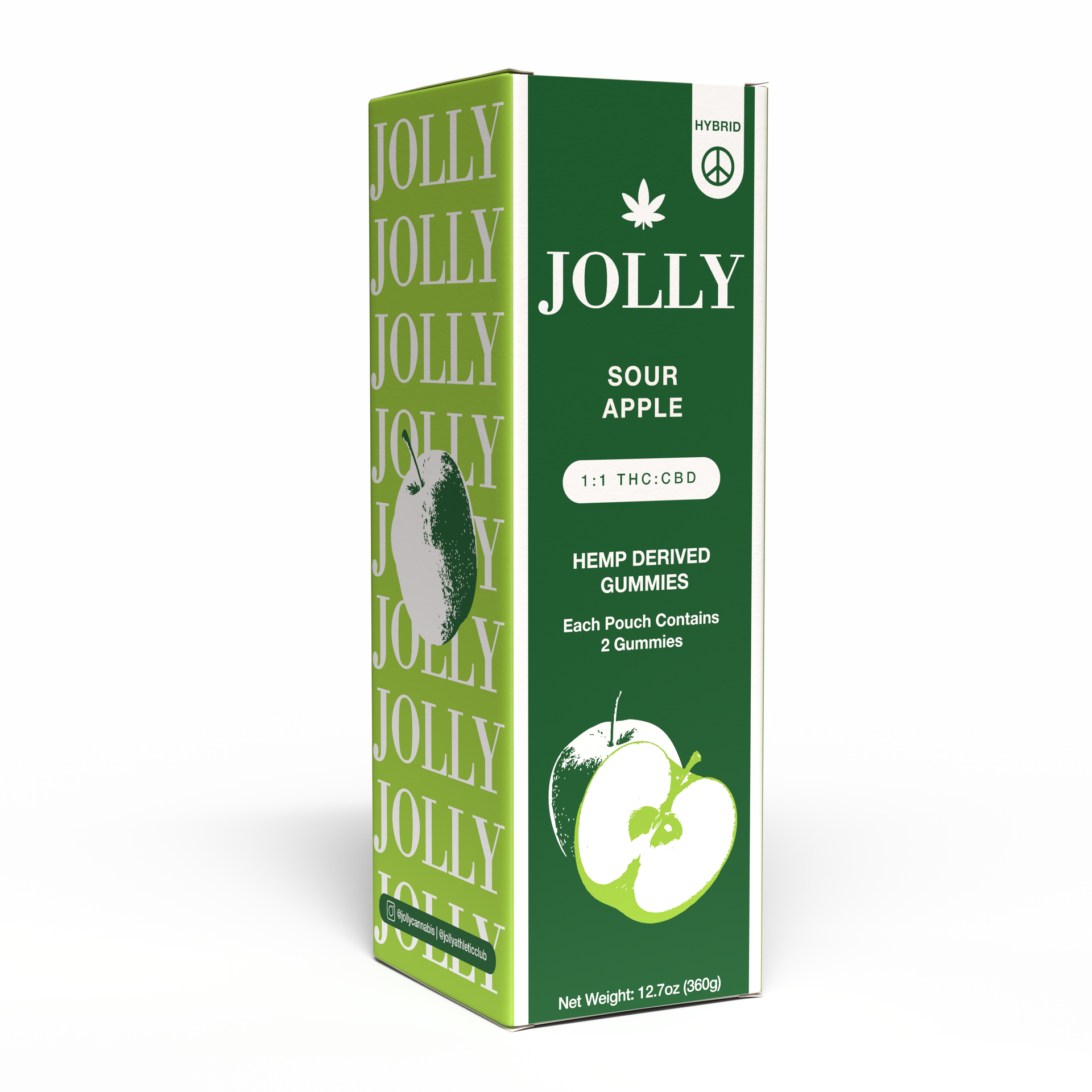 JOLLY 1:1 THC:CBD Sour Apple Gummies