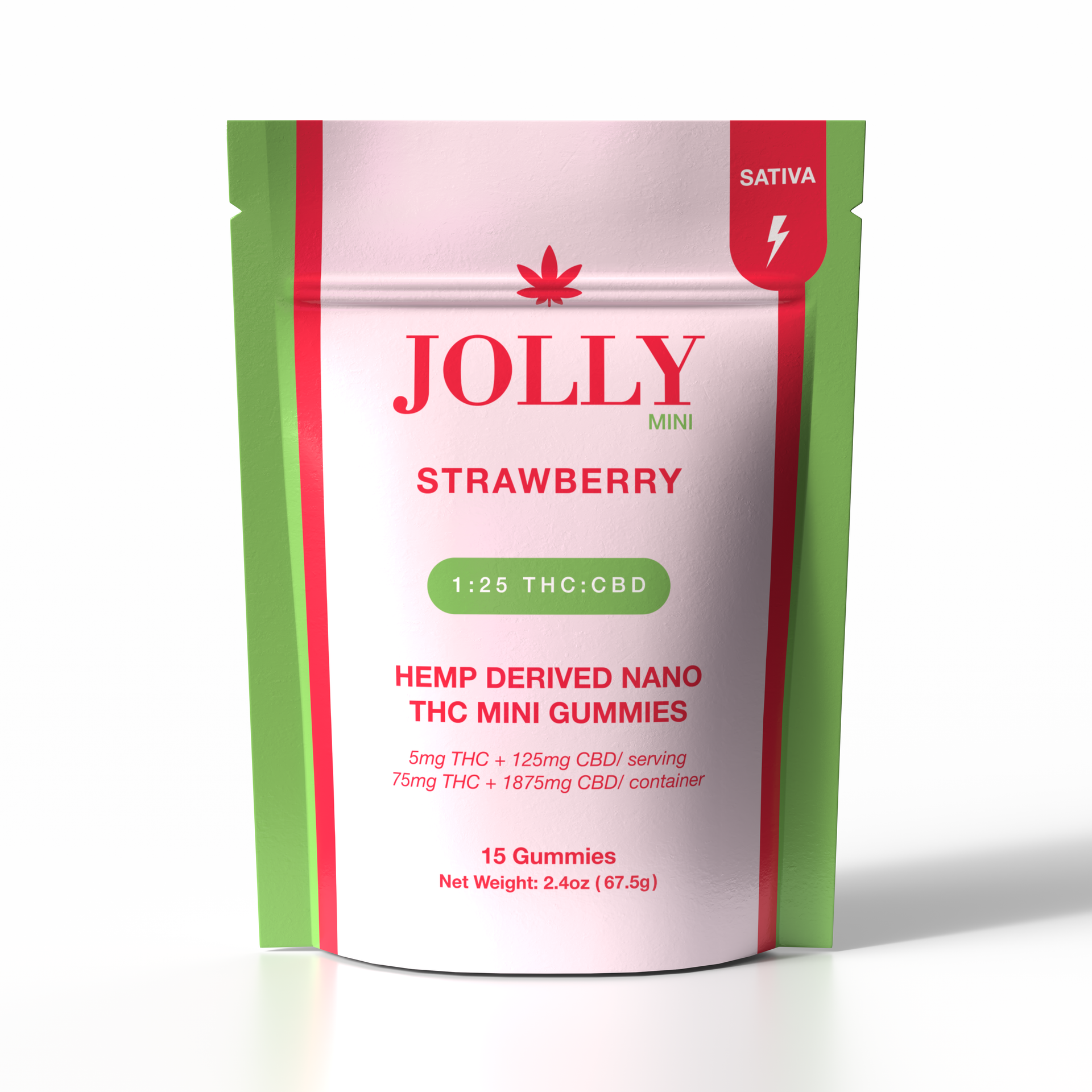 JOLLY 1:25 THC:CBD Strawberry Gummies