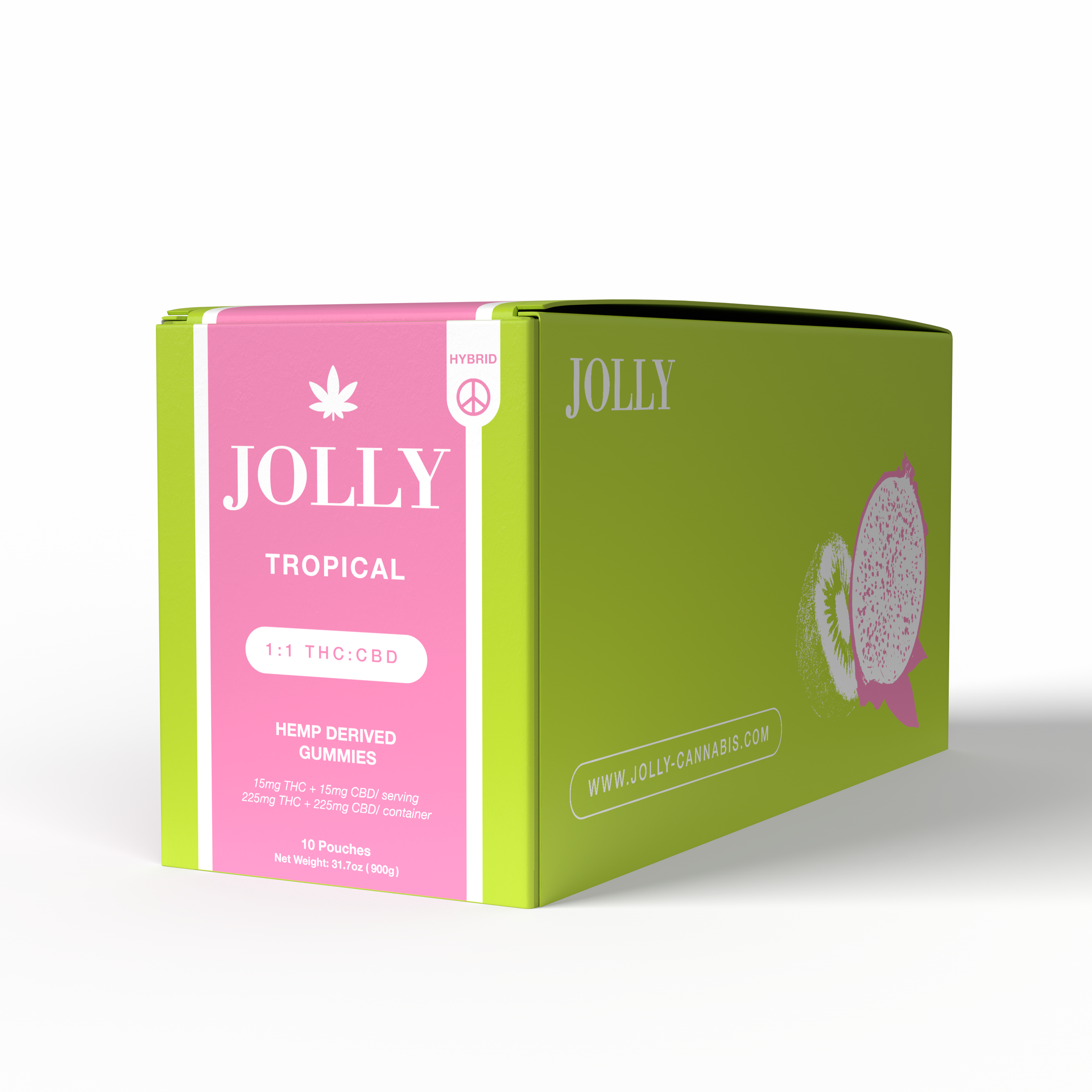 JOLLY 1:1 THC:CBD Tropical Gummies