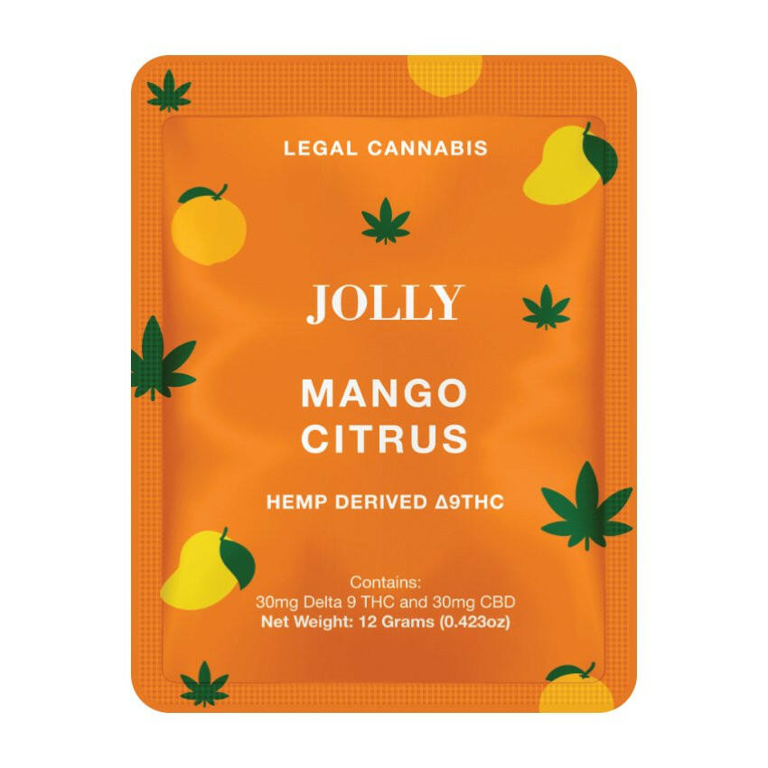 JOLLY Mango Citrus 1:1 THC:CBD Gummies 2-Pack